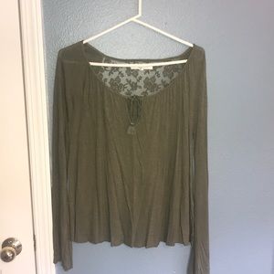 Aeropostale green lace shirt